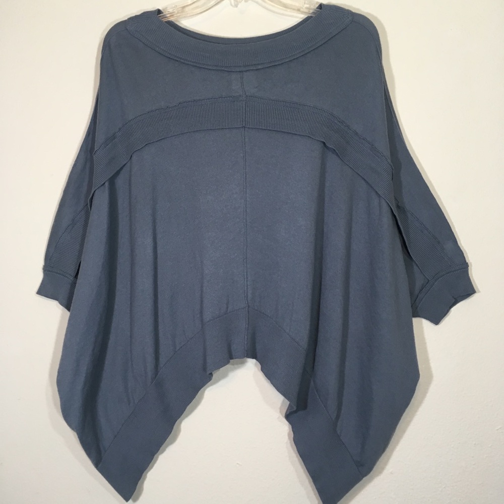 PLANET Oversized Top Uneven Knit Modern Urban Blue - Picture 6 of 8